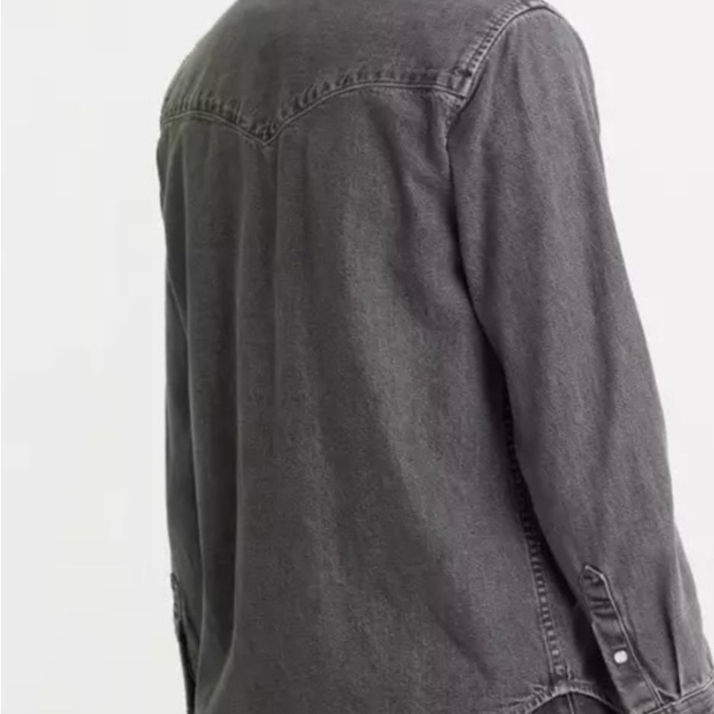 Levi's Denim Shirt Jacket Charcoal Western Shirt XL women’s - Picture 2 of 4